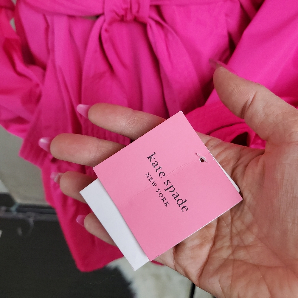Kate Spade hot pink rain coat trench size XL - Picture 8 of 16